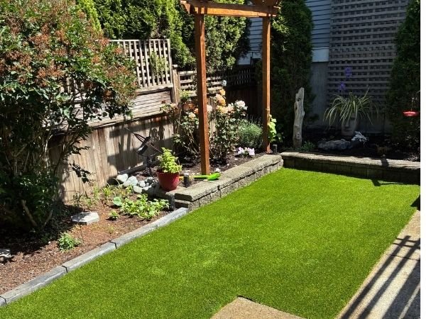 Garden turf install