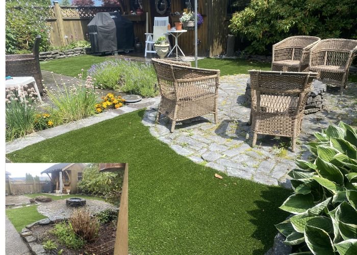 Garden turf install